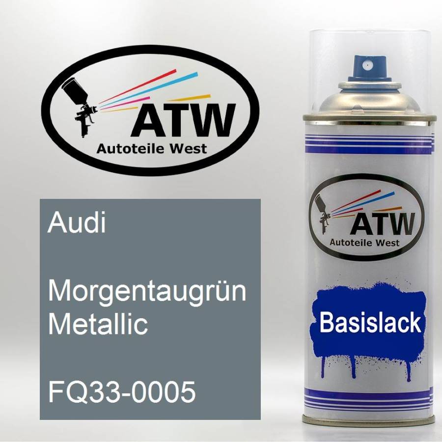 Audi, Morgentaugrün Metallic, FQ33-0005: 400ml Sprühdose, von ATW Autoteile West.